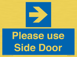 Please use Side Door (arrow Right) 